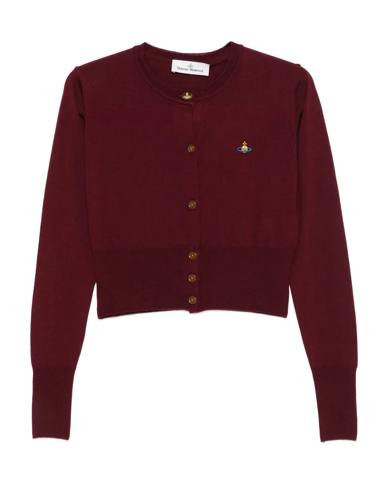 Vivienne Westwood Bea Orb-embellished Button Cardigan Red