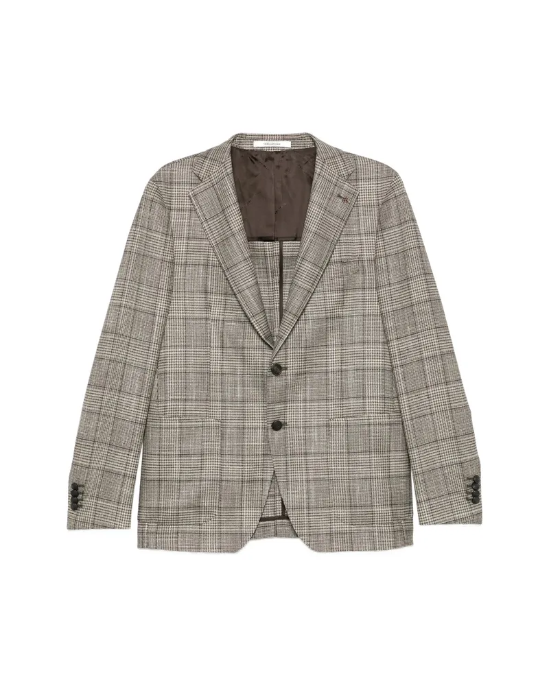 Tagliatore Notched-lapel Blazer Brown