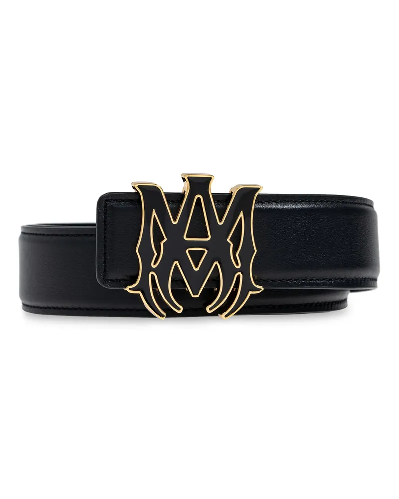 Amiri MA Core Logo-plaque Leather Belt Black
