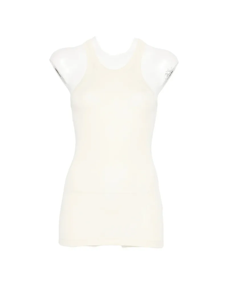 SPORTMAX Ribbed Tank Top Yellow