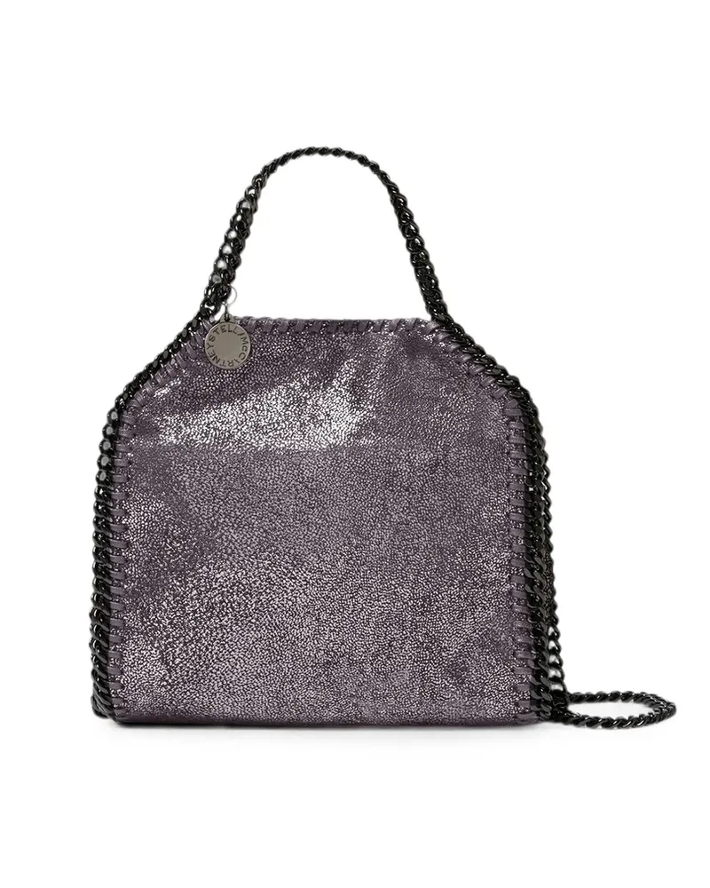 Stella McCartney Falabella Metallic-effect Tote Bag Grey