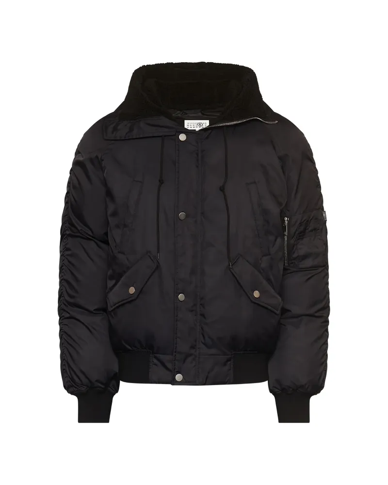 Maison Margiela Hooded Bomber Jacket Black