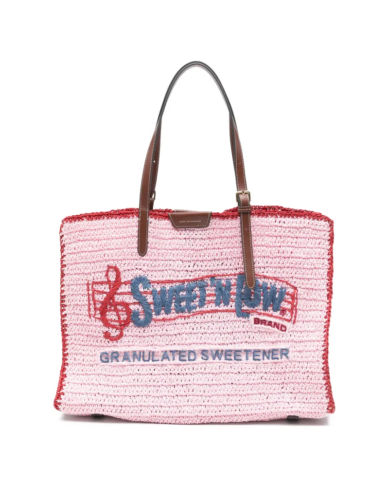 Anya Hindmarch Appliqued Tote Bag Pink