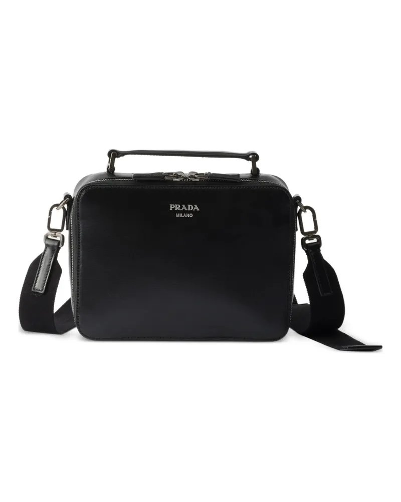 Prada Brique Leather Bag Black