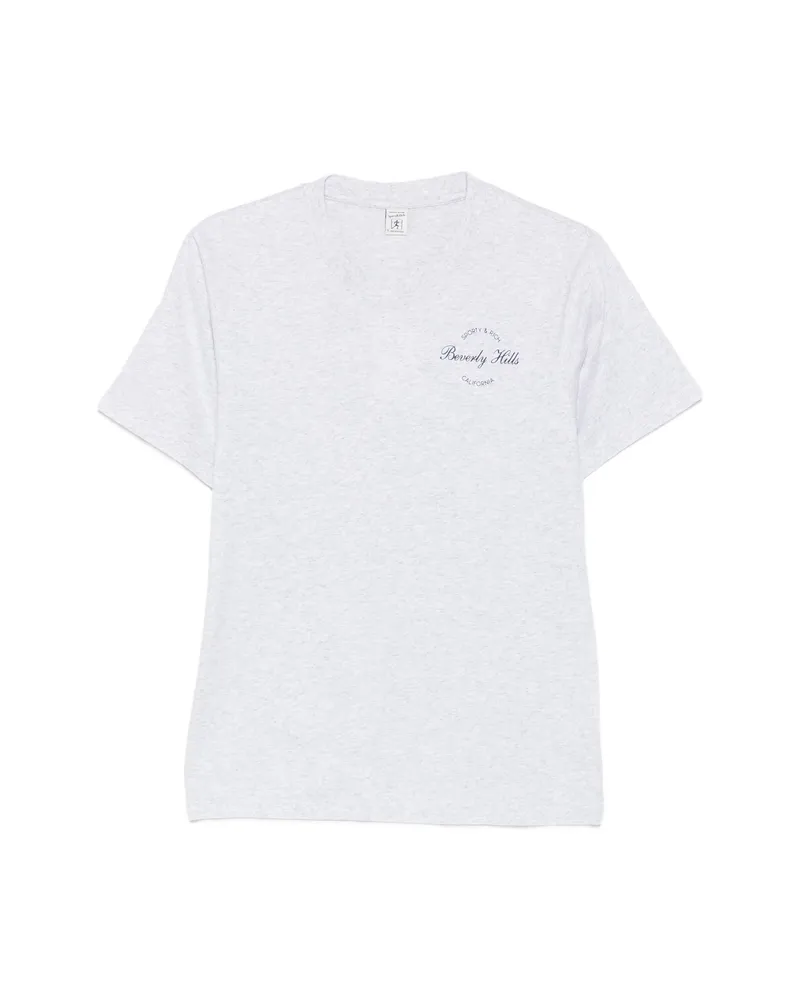 SPORTY & RICH Logo-print T-shirt Grey