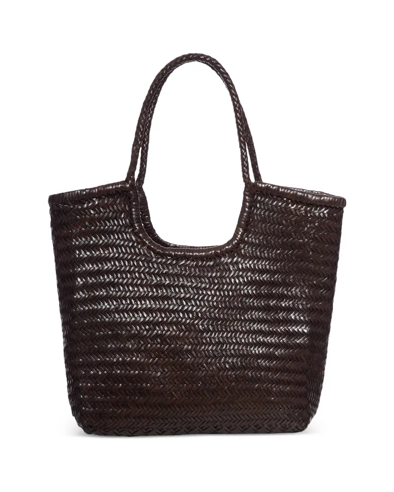 Dragon Diffusion NS Diagonal Triple Jump Handwoven Tote Bag Brown