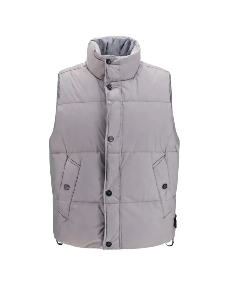 Stone Island Crinkle Reps NY Quilted Padded Gilet Grey