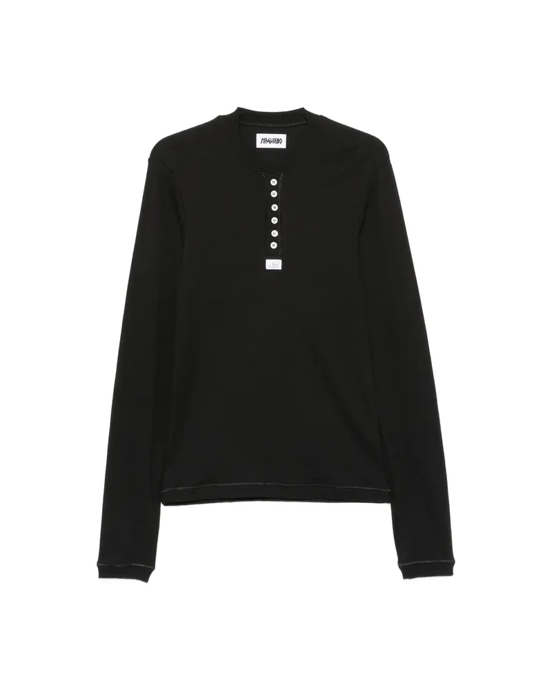 Magliano Henley-neck Long-sleeve T-shirt Black