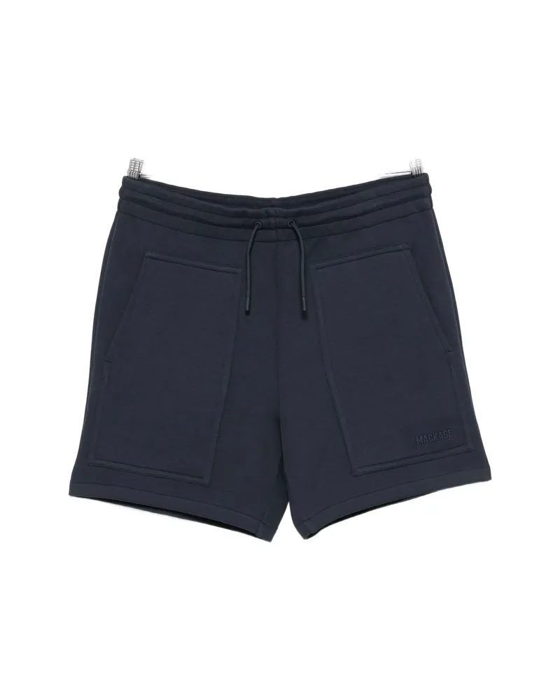 Mackage Elwood-R Patch-pocket Drawstring Shorts Blue