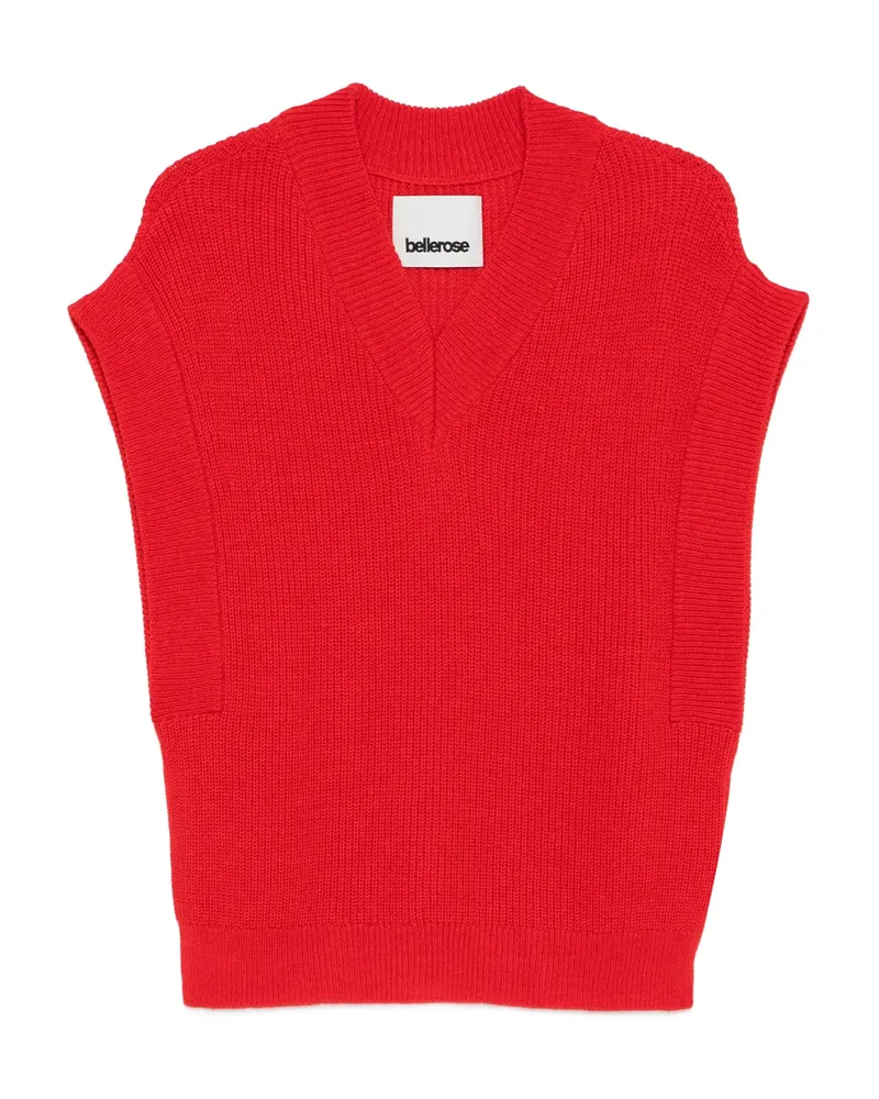 Bellerose V-neck Vest Red