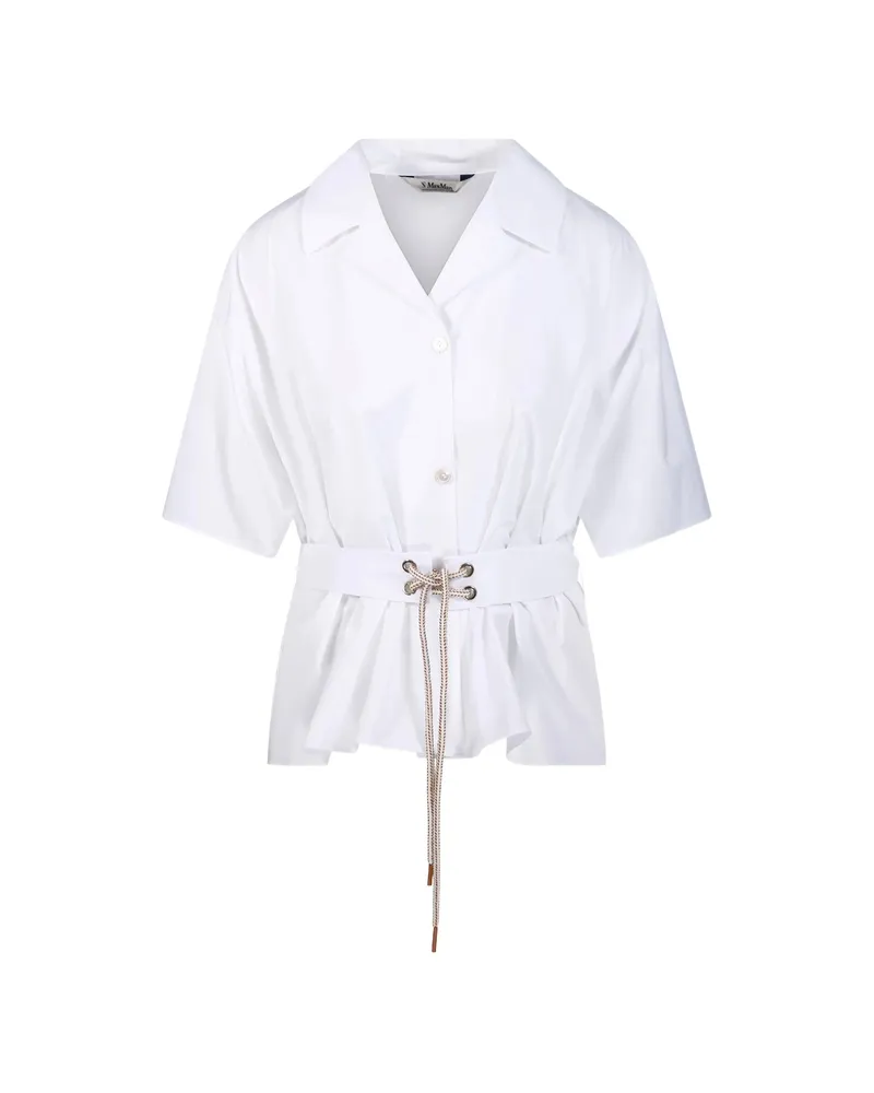 Max Mara Smmcarisma Belted Shirt White