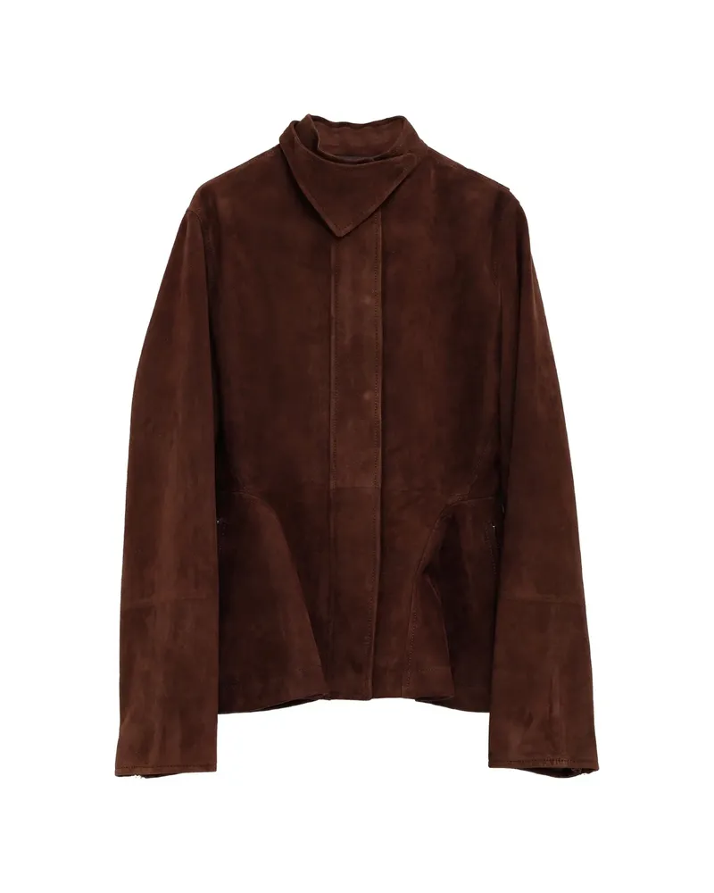 Alaïa Peplum-hem Jacket Brown