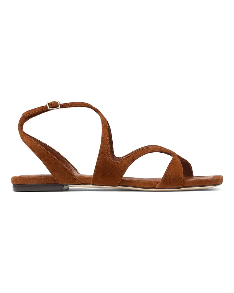 Jimmy Choo Ayla Flat Sandals Brown