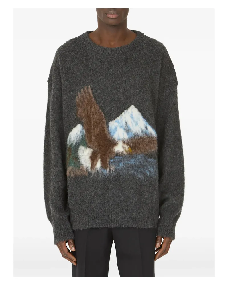Maison Margiela Intarsia-design Sweater Grey