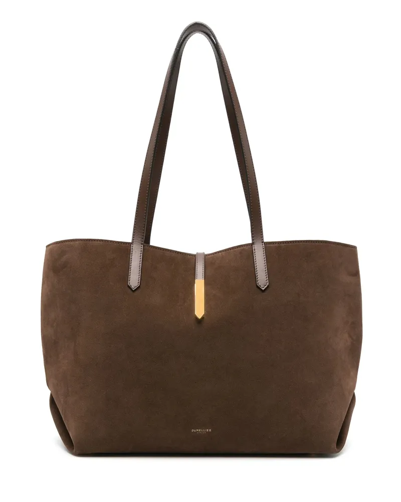 DeMELLIER Tokyo Suede Tote Bag Brown