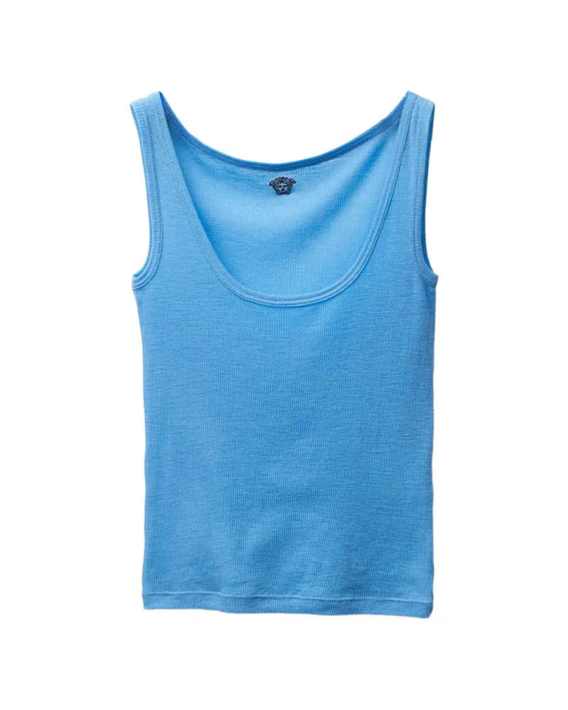 Versace Ribbed Top Blue