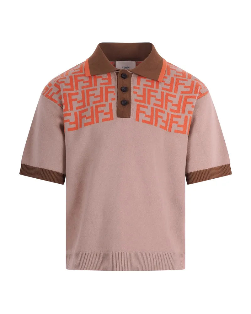 Fendi FF-motif Polo Shirt Neutrals