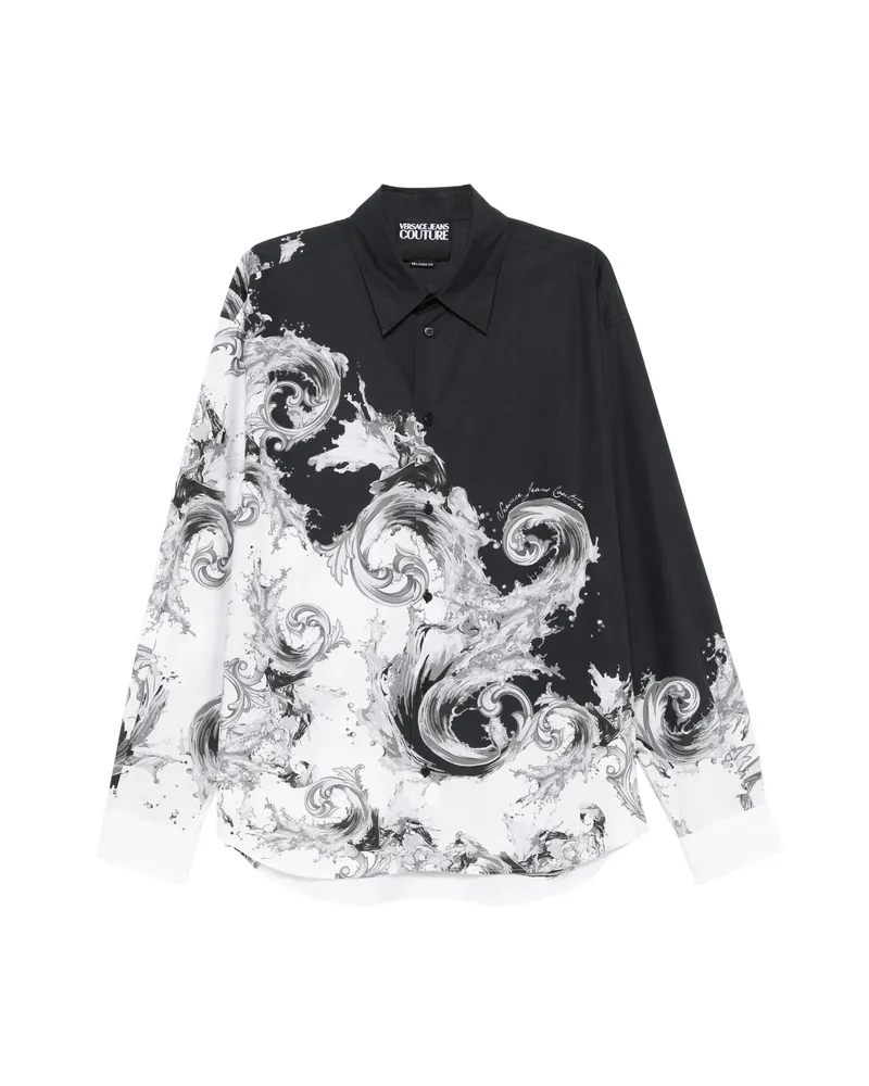 Versace Jeans Barocco-print Shirt Black