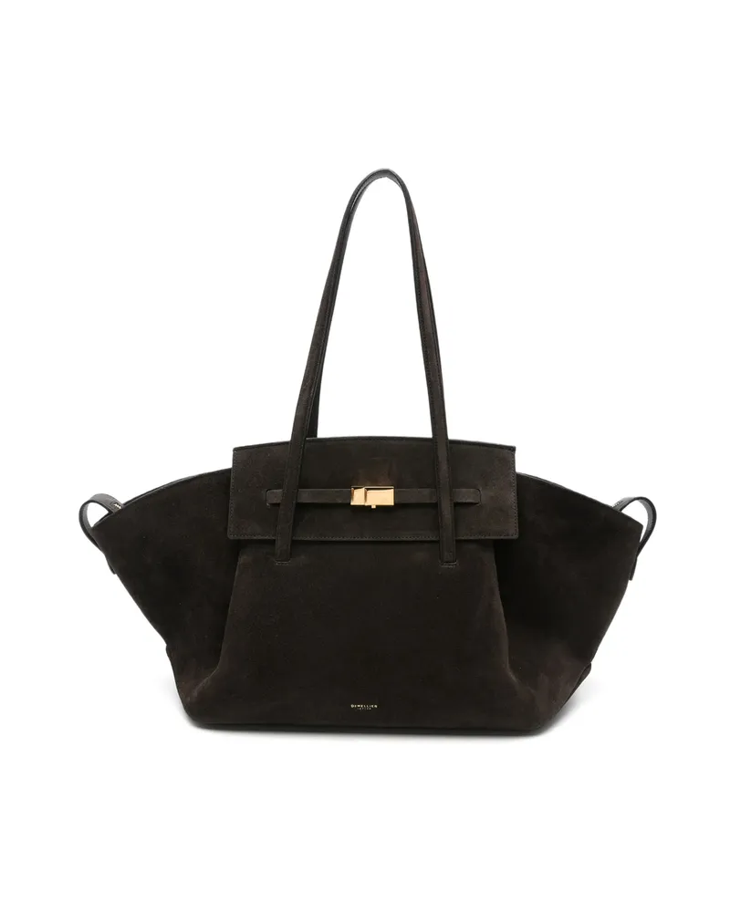DeMELLIER Brooklyn Suede Tote Bag Brown