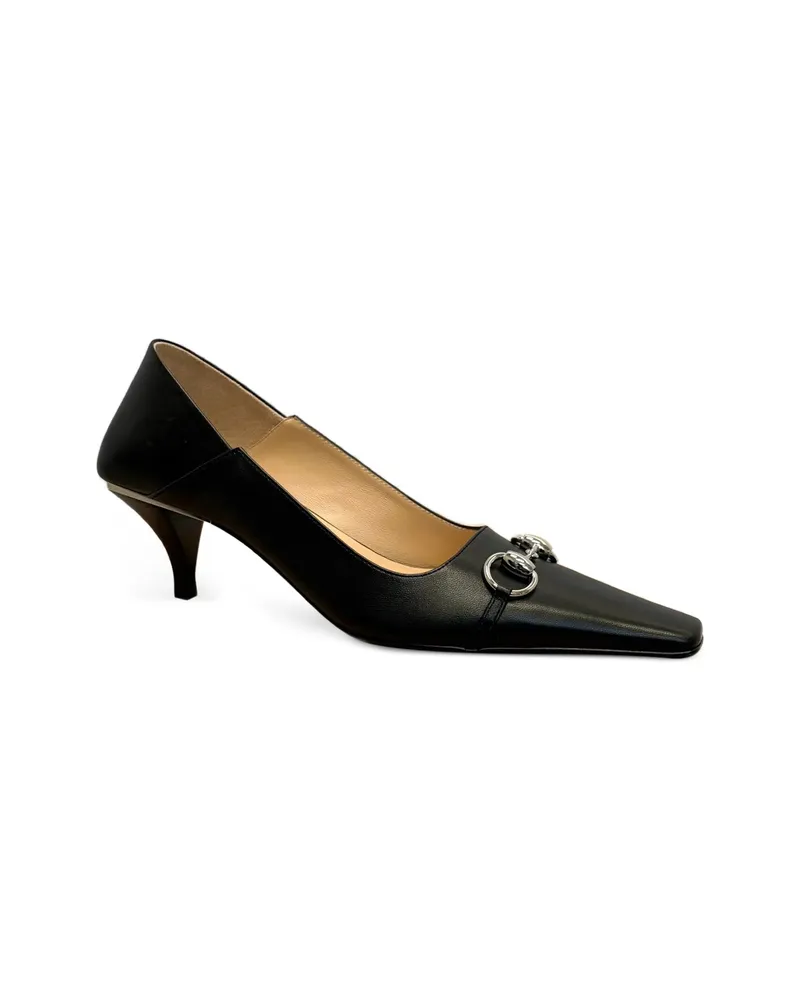 Gucci Vittoria Horsebit Pumps Black