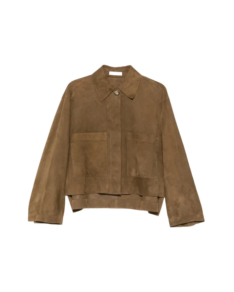 Joseph Suede Boxy Jacket Brown