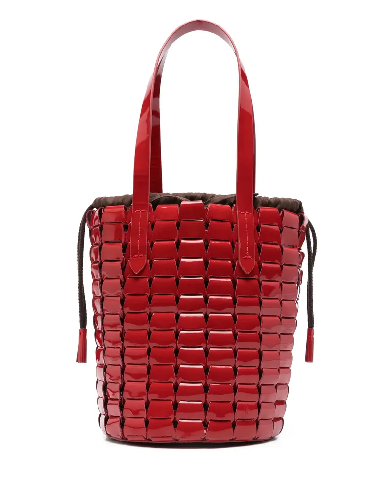 Dragon Diffusion Leather Bucket Bag Red