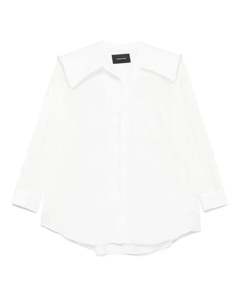 Simone Rocha Sailor-collar Puff-sleeves Shirt White