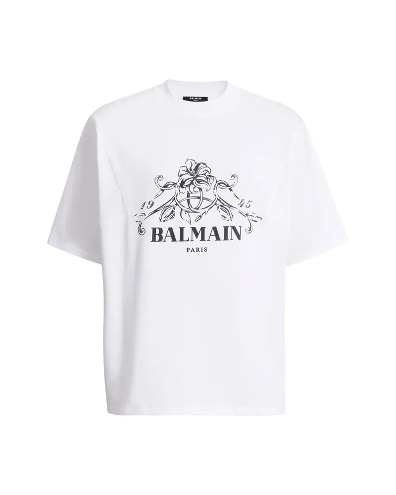 Balmain Printed Balmain Vine T-shirt White