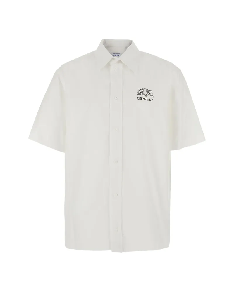 OFF-WHITE Off-white Off Line Half-Arrow Poplin Slim Bowling Shirt White