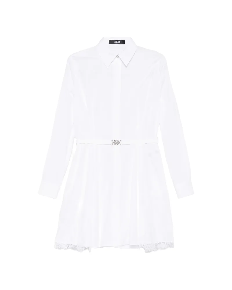 Versace Lace Insert Mini Dress White