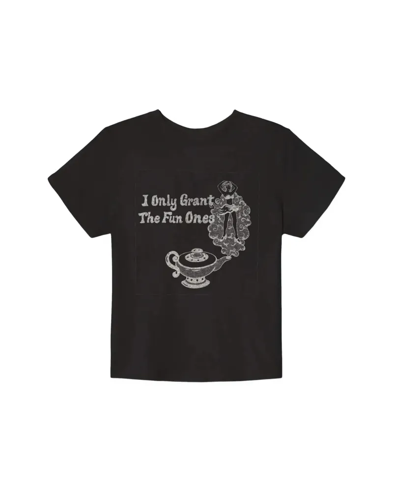 RE/DONE Fun Ones Graphic-print Cotton T-shirt Black