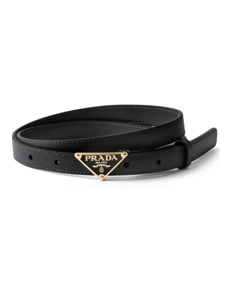 Prada Saffiano-leather Belt Black