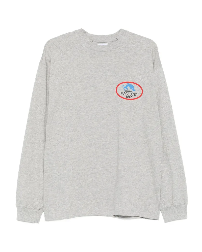 Magliano Logo-motif Long-sleeve Sweatshirt Grey