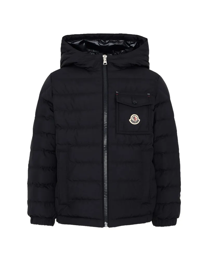 Moncler Padded Hooded Padded Coat Blue