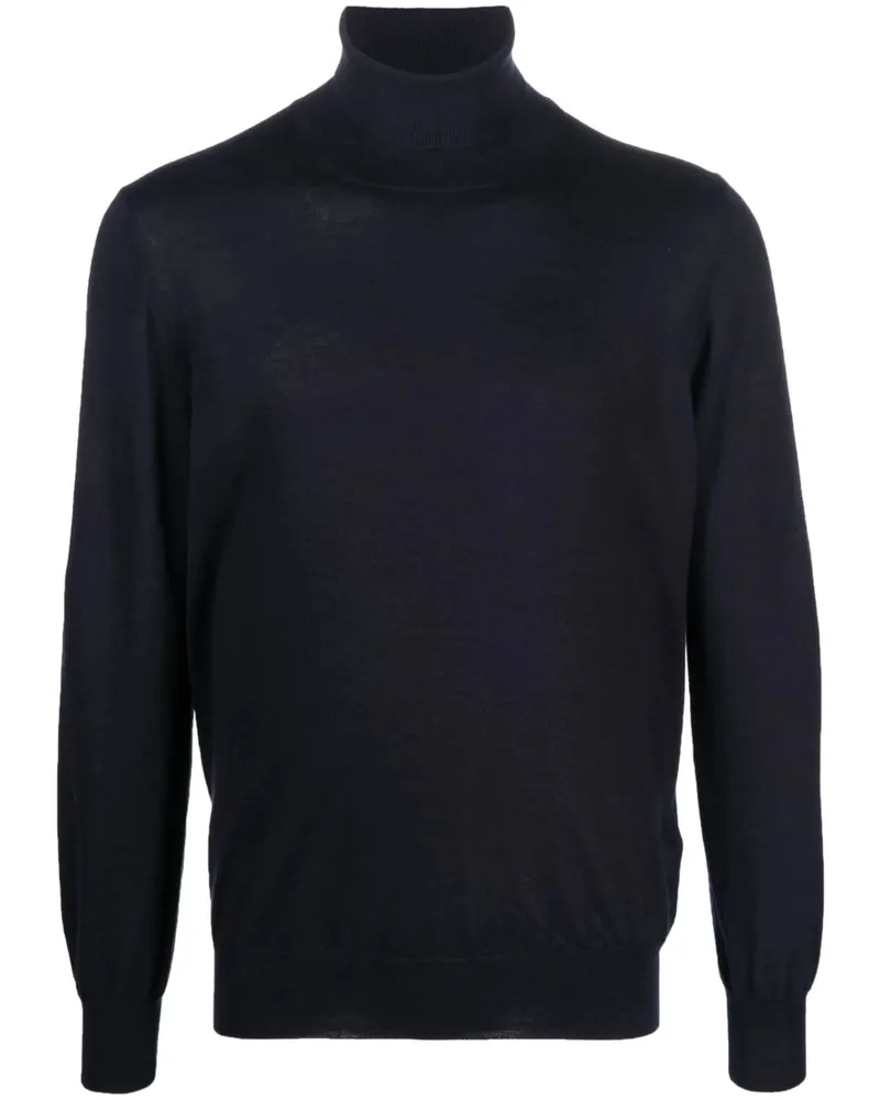 La Fileria Fine-knit Rollneck Jumper Blue