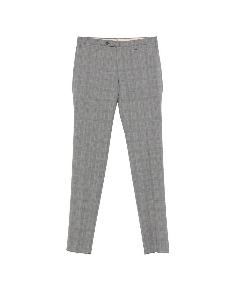 Incotex Check Trousers Grey