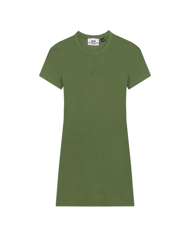 GCDS Logo-detail Mini Dress Green