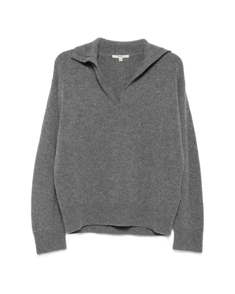 BARENA Spread-collar Sweater Grey