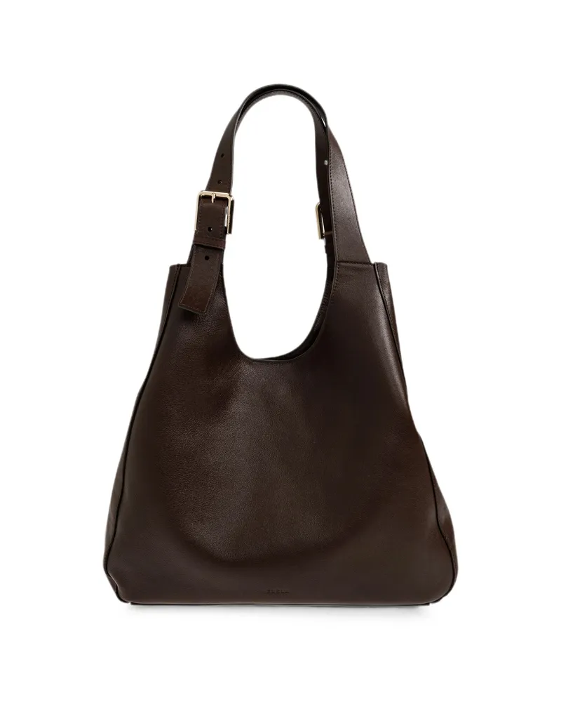 Furla Buckle-detail Leather Shoulder Bag Brown