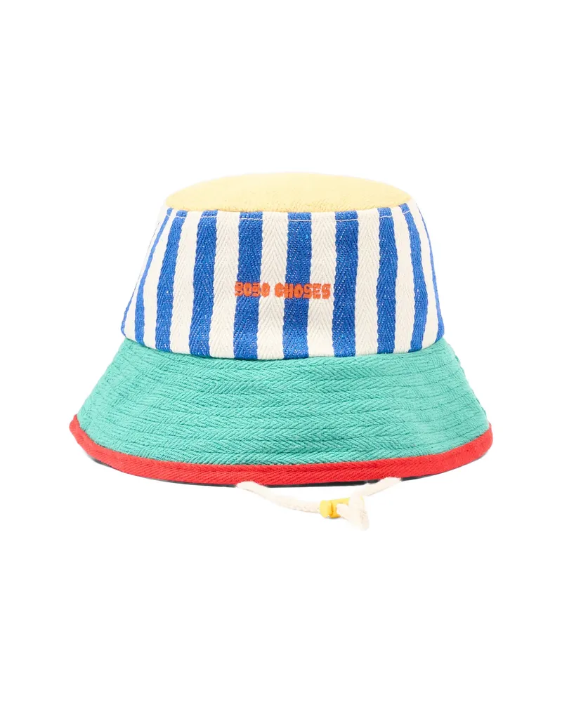 BOBO CHOSES Striped Cloche Green