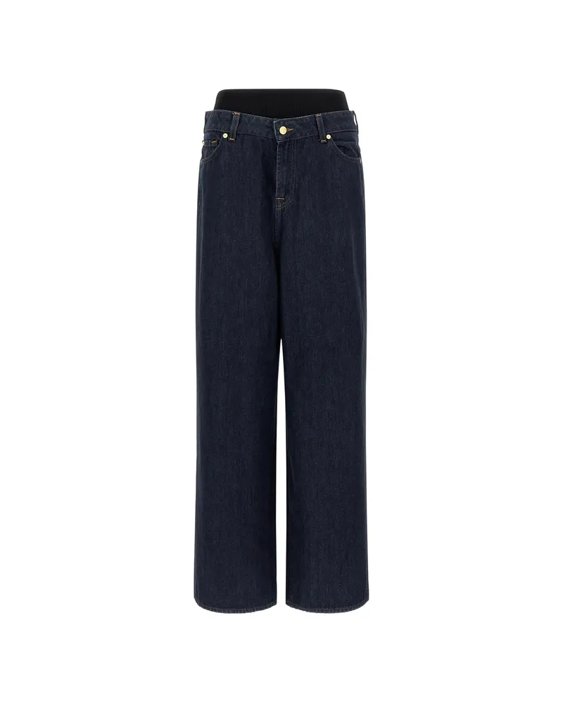 7 for all mankind Banded Slouchy Jeans Blue