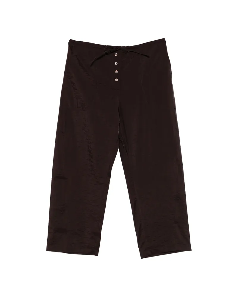 Studio Nicholson Hera Button Tie Trousers Brown
