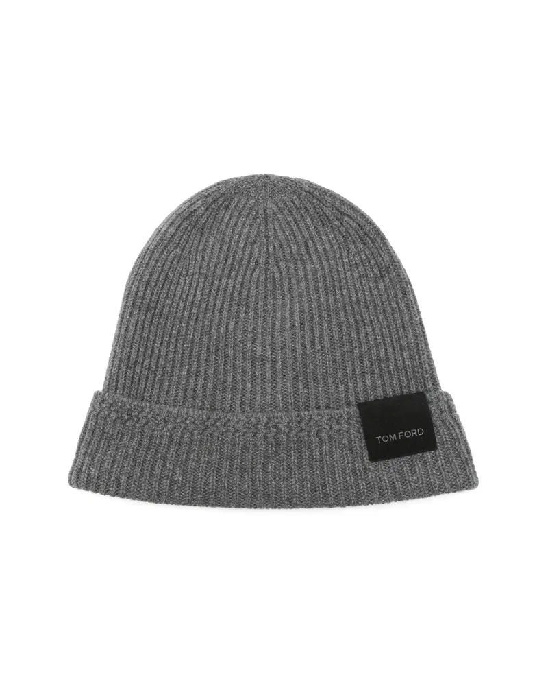 Tom Ford Cashmere Beanie Hat Grey