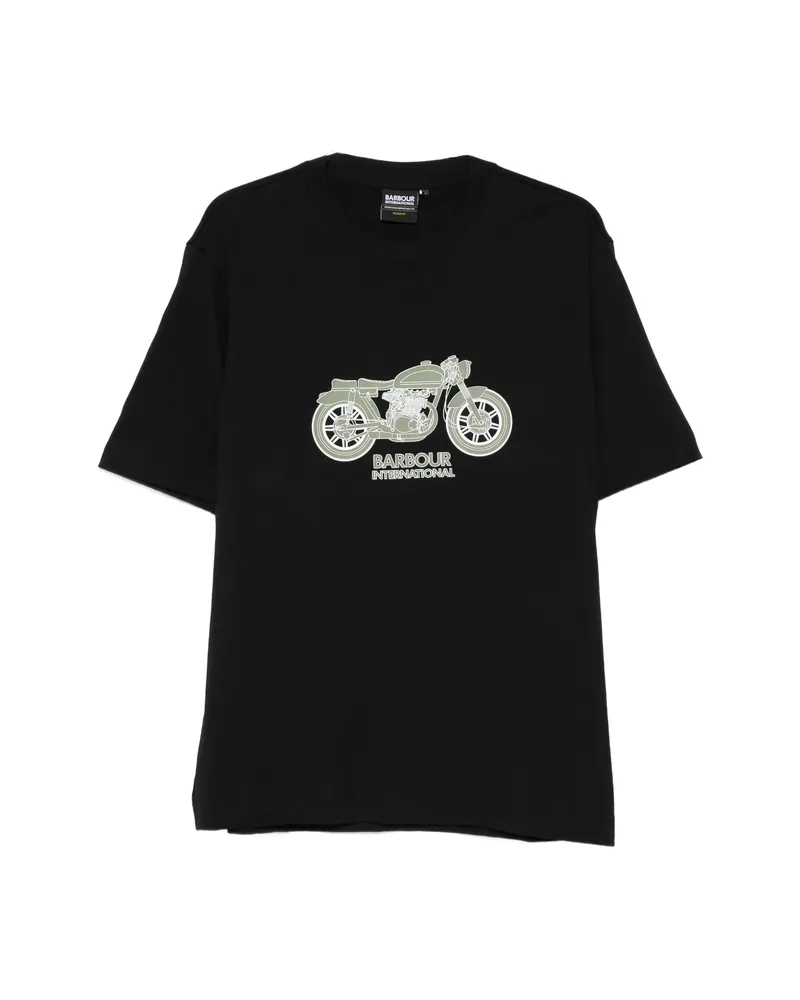 Barbour Motorcycle-graphic T-shirt Black