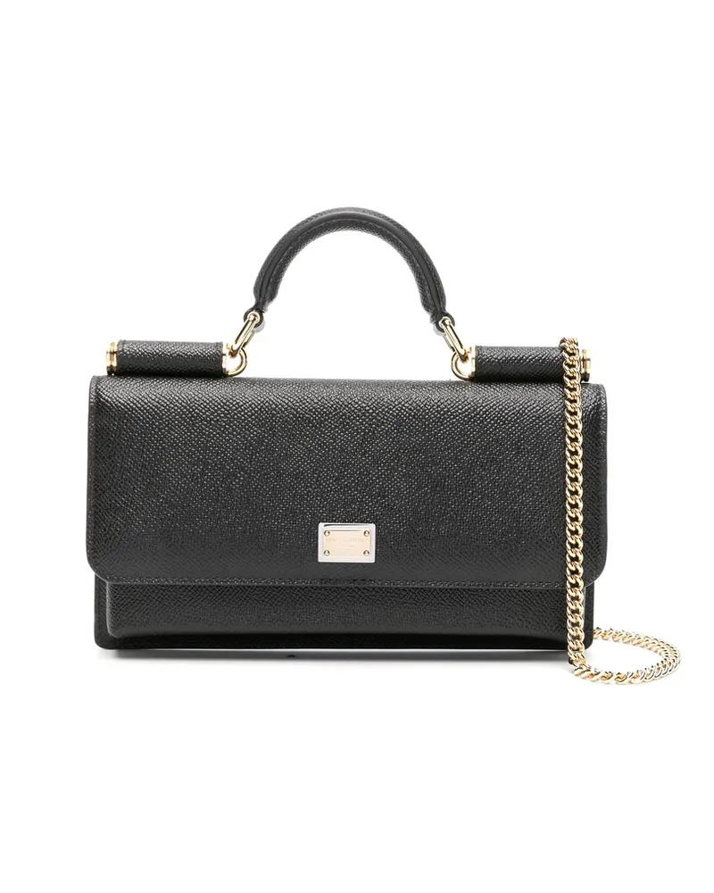 Dolce & Gabbana Mini Leather Clutch Bag Black