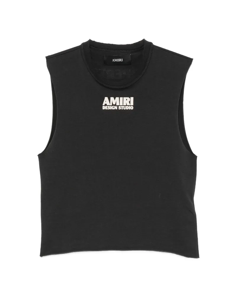 Amiri Logo-print Sleeveless Tank Top Black