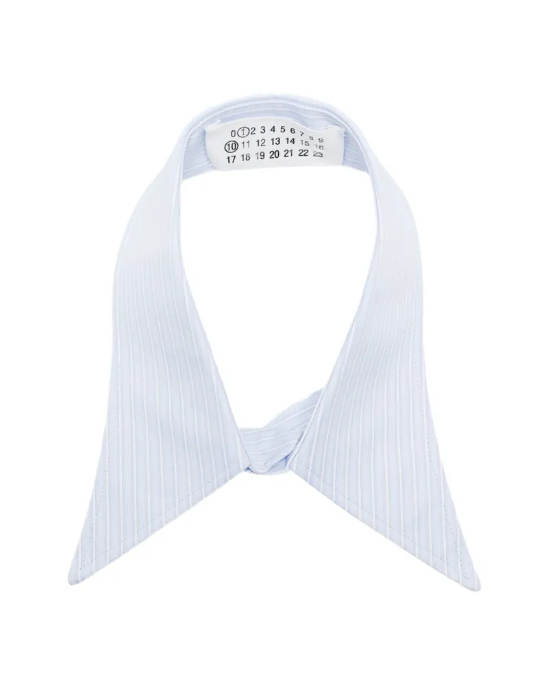 Maison Margiela Striped Collar Tie Blue