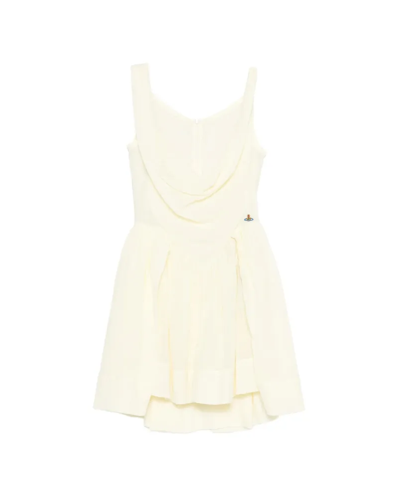 Vivienne Westwood Sunday Draped Tiered Mini Dress Neutrals