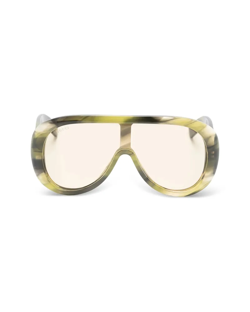 Gucci Oval-frame Sunglasses Green