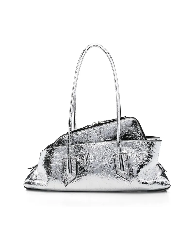 ATTICO Small La Passeggiata Shoulder Bag Silver